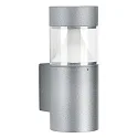 LED Outdoor Wall luminaire Type No. 0275, 9W 1000lm, IP54 IK08, 9W 3000K 1000lm, glass clear, opal inner cone, silver matt
