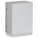 LED Outdoor Wall luminaire Type No. 0325, IP44, 230V AC/DC, 3.2W 3000K 330lm, cast alu / acrylic glass satined, silver matt