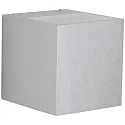 LED Outdoor Wall spot Type No. 2417 - 2-sided, wide/wide, square, IP44, 230V AC/DC, 13.4W 3000K 1200lm, glass, silver
