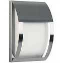 Outdoor Wall luminaire Type No. 6178, IP44, 18 x 28cm, E27 QA55 max. 57W, stainless steel / opal glass