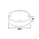 CASAMBI remote control RWTDBTBABCR round, programmable, stainless steel brushed