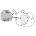 CASAMBI bluetooth dimmer DENBT230-300 RECESSED Bluetooth controllable, analogue trailing edge dimming output, white