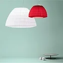 Ceiling luminaire BELL 090, 3x E27, IP20, red