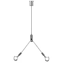 Blulaxa Y-wire suspension-set for LED Panel 29.5x29.5cm / 62x62cm / 29.5x119.5cm, consisting of 2 ropes