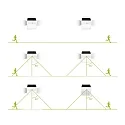 Blulaxa® LED Solar Outdoor Wall luminaire with PIR sensor, IP65, 3.2W 3000K 400lm 120°, incl. Accumulator, white