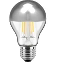 LED Lamp pear shape, 7W, E27, 645lm, 2700K, glass clear with silver mirror head