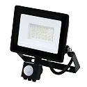 floodlight swivelling, with sensor IP44, black 