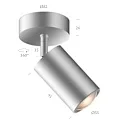 BRUCK spot STAR SPOT 30-65° AC C 1 flame, swivelling, rotatable IP20, matt chrome dimmable