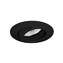 recessed luminaire round, swivelling GX5,3 IP20, black dimmable