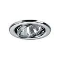 Recessed LV spot, IP20, 12V AC, round, GX5.3 max. 50W, swivelling, chrome