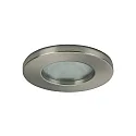 Outdoor LV downlight, IP65, Ø 8.3cm, 12V AC, GX5.3 max. 50W, fixed, matt nickel