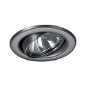 Recessed HV spot, IP20, Ø 8.2cm, 230V AC, GU10 max. 50W, quick assembly without tools, swivelling, steel, inox steel, matt