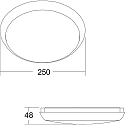 Brumberg outdoor wall luminaire MAKIRA Ø 25CM round, CCT Switch, impact resistant, arched IP65, black dimmable