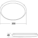 Brumberg outdoor wall luminaire MAKIRA Ø 35CM round, CCT Switch, impact resistant, arched IP65, black dimmable
