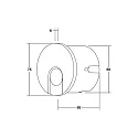 Brumberg Recessed LED socket luminaire WALL KIT68, IP20, round, Ø 7.5cm, 230V, 1.5W 3000K 70lm, CRi > 90, black