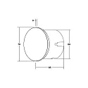 Brumberg Recessed LED socket luminaire WALL KIT68 with partial cover, IP20, round, Ø 7.8cm, 230V, 1.5W 3000K 35lm, CRi >90, black