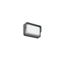 outdoor wall luminaire COATIS square, switchable IP65, powder coated, graphite grey 