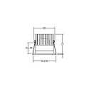 Brumberg ceiling recessed luminaire ALTERO-S square, direct IP44, white dimmable