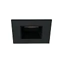 ceiling recessed luminaire ALTERO-S square, direct IP44, black dimmable