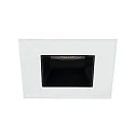 ceiling recessed luminaire ALTERO-S square, direct IP44, black, white dimmable