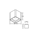 Brumberg LED downlight QUBIC, IP20, direct / indirect, 230V, 9.5W / 1.5W 3000K 930lm / 150lm 60°, CRi > 90, structured white