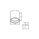Brumberg downlight TUBIC round, surface-mounted version, direct / indirect IP20, black matt 