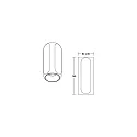 Brumberg downlight PENCIL MAXI cylindrical, surface-mounted version IP20, powder coated, white dimmable