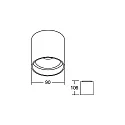 Brumberg downlight DOLOK-R round, with decorative ring, direct / indirect IP20, white matt dimmable