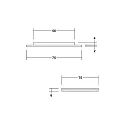 Recessed LED downlight 12V DC, IP20, with magnetic cover, 2.6W 3000K 180lm 120°