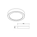 Brumberg LED surface panel FLAT37, IP20, round, Ø 18cm, 230V, 18W 3000K 1290lm 120°, white