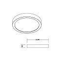 Brumberg LED surface panel FLAT37, IP20, round, Ø 24cm, 230V, 24W 3000K 1630lm 120°, white