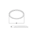 ceiling luminaire SUNNY MIDI / 44CM DALI-2 DALI controllable, CCT Switch, direct / indirect IP20, white matt dimmable