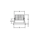 Recessed outdoor LED downlight with funnel cover, IP54, Ø 8.3cm, 500mA, 9.2W 3000K 820lm 38°