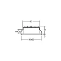 Recessed LED spot INDIWO83, IP20, square, 9.5 x 9.5cm, Plug&Play 350mA, 5.5W 3000K 550lm 36°, swivelling 25°, matt nickel
