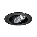 Recessed LED spot, IP20, round, Ø 8.2cm, Plug&Play 350mA, 7W 3000K 740lm 38°, swivelling 30°, black