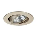 Recessed LED spot, IP20, round, Ø 8.2cm, Plug&Play 350mA, 7W 3000K 740lm 38°, swivelling 30°, matt champaign
