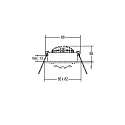 Brumberg Recessed LED spot, IP20, square, 8.2 x 8.2cm, Plug&Play 350mA, 7W 3000K 740lm 38°, swivelling 30°, chrome