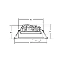 Brumberg recessed luminaire BIG65 round, swivelling LED IP65, nickel matt dimmable 8W 730lm 3000K 20-40° 20-40° CRI 80-89