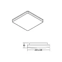Brumberg outdoor ceiling luminaire BYAM-S MINI square, CCT Switch, impact resistant, switchable, multipower IP65, white matt 