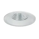 Recessed LED downlight BOWL, IP20, round, Ø 9.2cm, 700mA, 7W 3000K 630lm 30°, white / clear