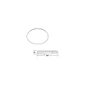Brumberg ceiling luminaire PANAY MAXI round, CCT Switch IP20, glossy, white dimmable