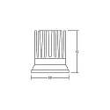 Brumberg LED System Downlight COUPLED, IP44, round, Ø 6.8cm, 500mA, 8.9W 3000K 950lm 34°, CRi >90