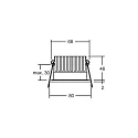 Brumberg downlight ODEMAR / PHASE DTW 918-930 round, rigid, Dim-To-Warm, set back IP20, black matt dimmable