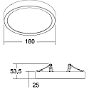 Brumberg LED panel EVIE MINI round, CCT Switch, switchable, multipower, 6-12W 1360/1480lm 3000/4000K 106° CRI >80