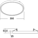 Brumberg LED panel EVIE MAXI round, CCT Switch, switchable, multipower, 12-24W 2810/3000lm 3000-4000K 107° CRI >80