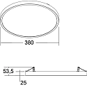 Brumberg LED panel EVIE MEGA round, CCT Switch, switchable, multipower, 24-36W 4210/4400lm 3000-4000K 107° CRI >80