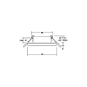 Brumberg recessed luminaire PROTECT-R round, direct IP44, black dimmable