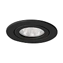 recessed luminaire ITANSA R round, rigid GX5,3 IP54, black dimmable