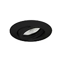 recessed luminaire BREENA R round, swivelling GU10 IP20, black dimmable