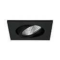 Recessed HV spot GU10, max. 50W, square, black